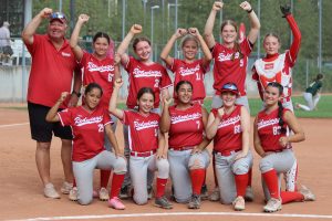 U19-Softballteam der Main-Taunus Redwings nach zwei Siegen in Mainz