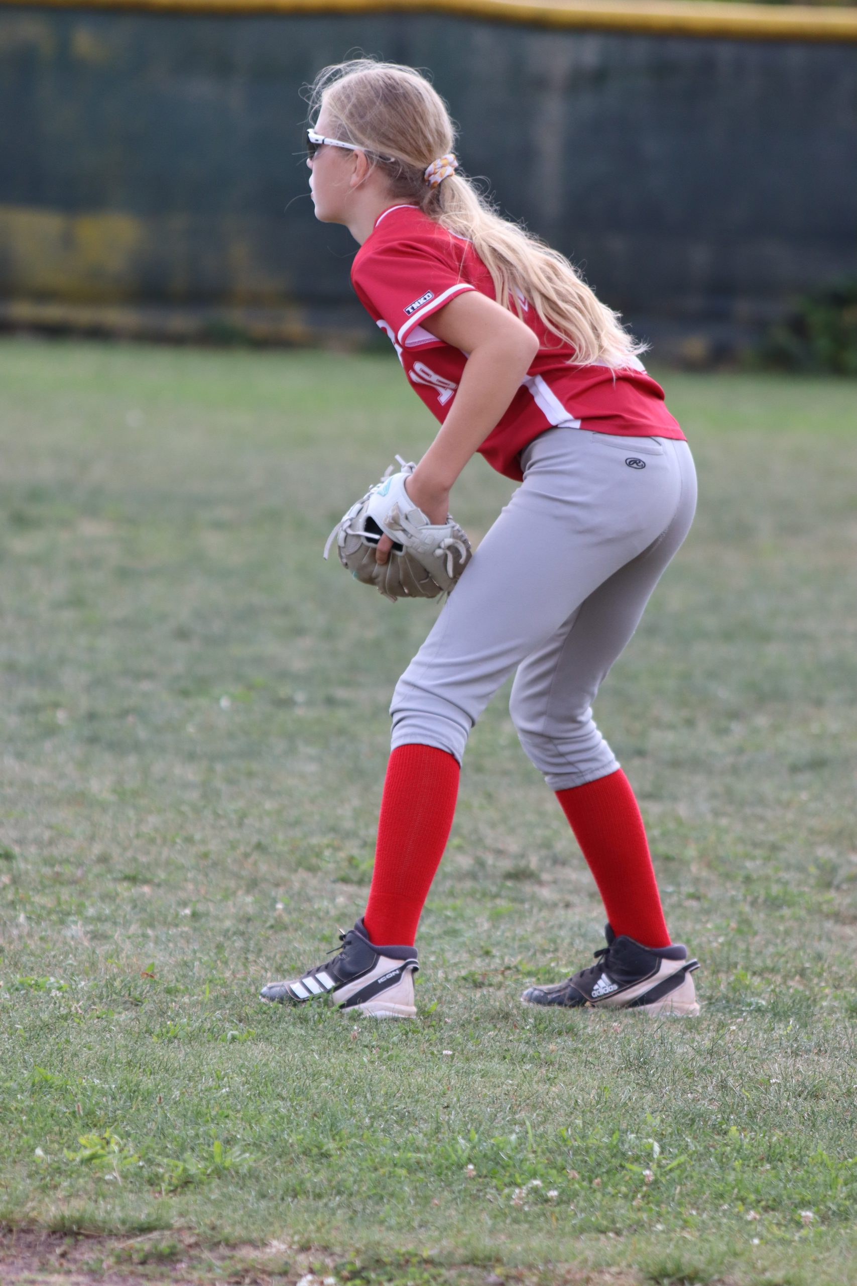 Redwings-Feldspielerin in Bereitschaft