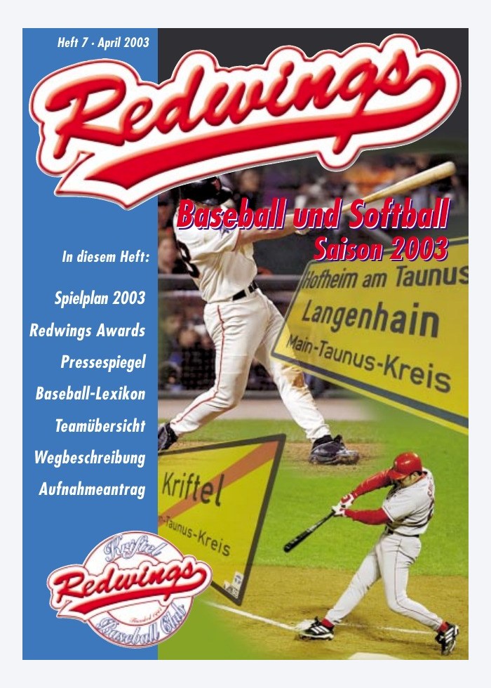 Cover der Redwings Saisonbroschüre 2003