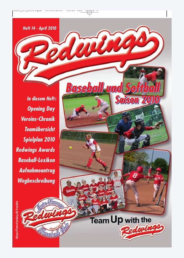 Cover der Redwings Saisonbroschüre 2010