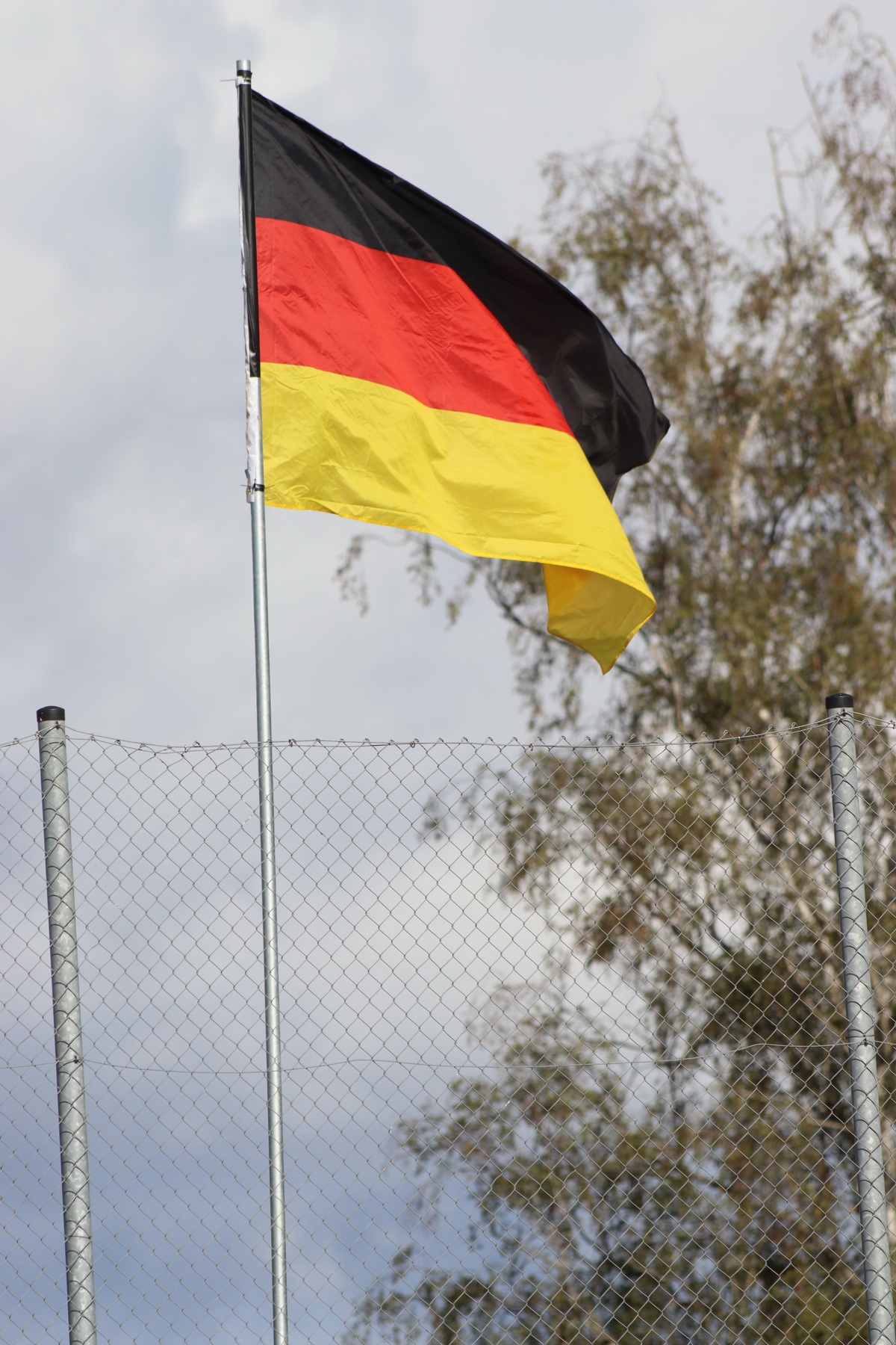 Deutschlandfahne bei der U19-Softball-DM 2026 in Tübingen